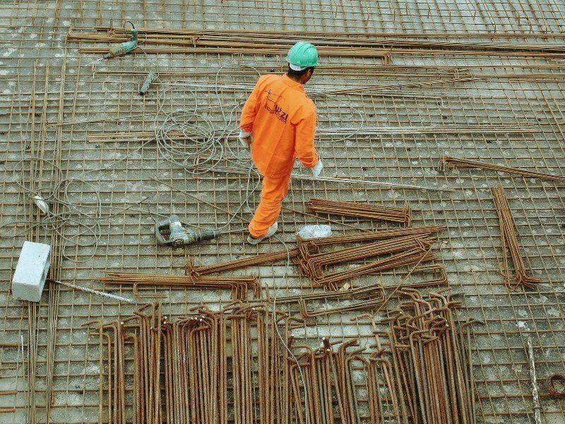 A man on a construction site.